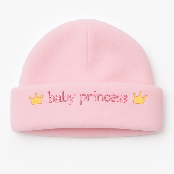 Baby Princess Pink Fleece Baby Hat - Picture 1 of 6